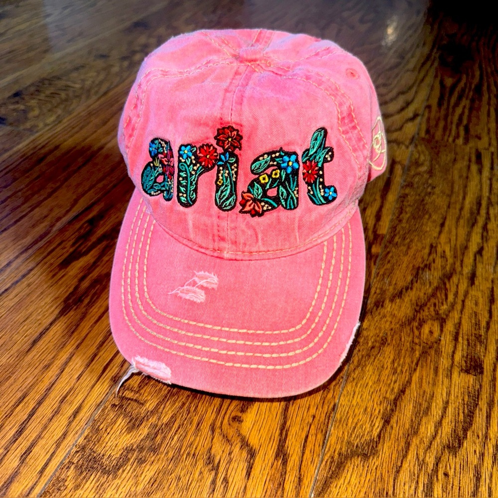 ARIAT Floral Women's Mom Hat Pink Peach Multi One Size Pony Flo Western Rustic